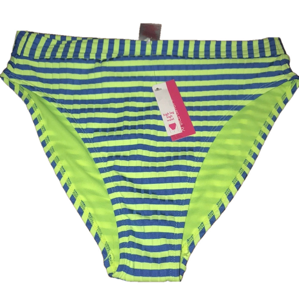 NWT yellow and blue swim bottom L